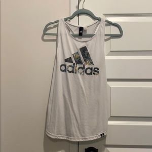 White Adidas tank top